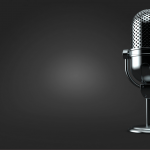 A microphone set up to discuss award-winning blog criteria